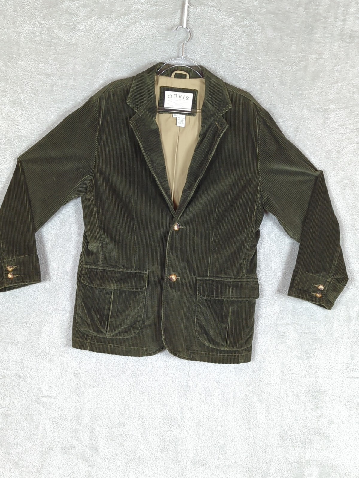 Orvis Classic Vintage Corduroy Blazer Jacket Size 40R Green wide wale academic