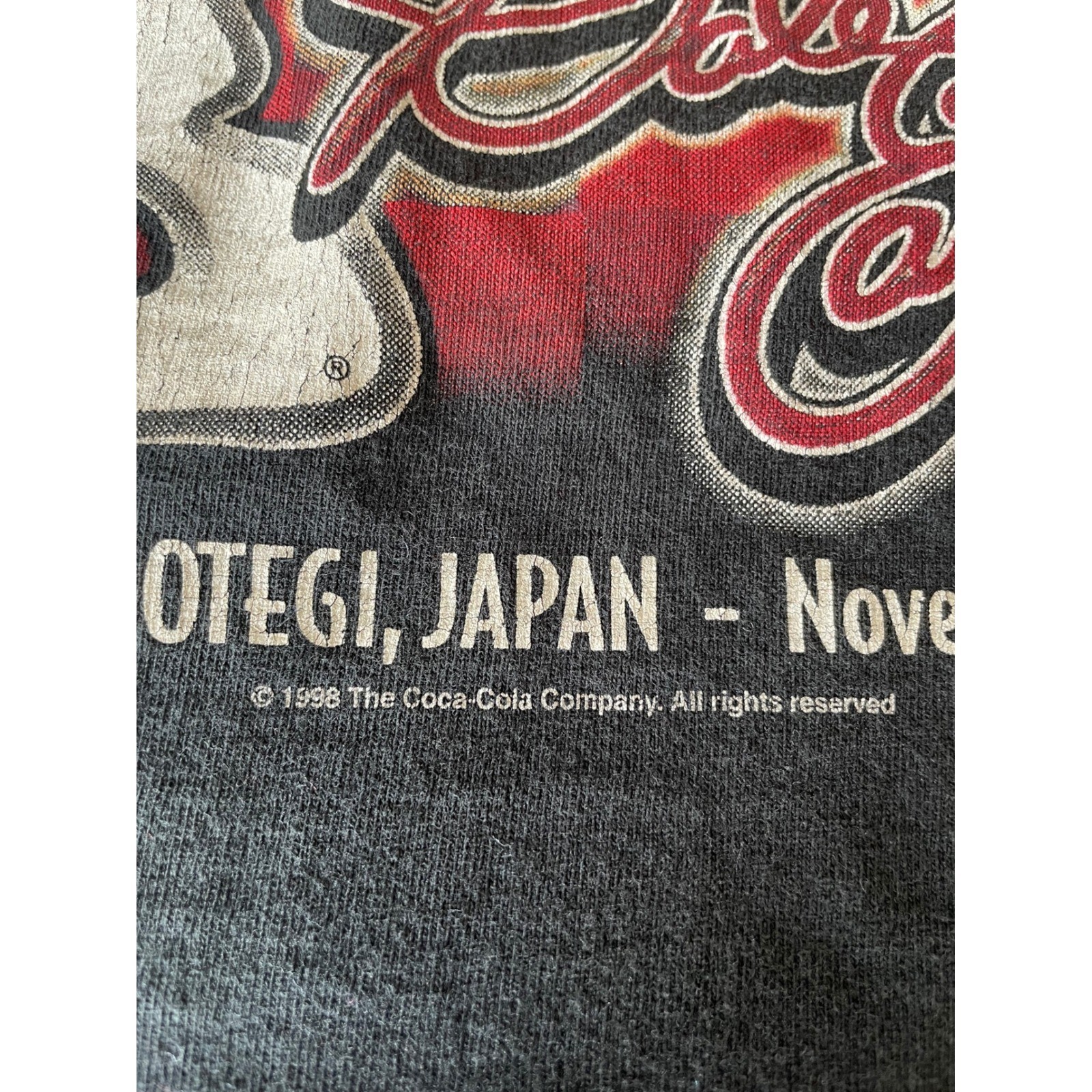 Vintage 1998 Dale Earnhardt Coca-Cola Twin Ring Motegi Japan T-Shirt XL Black