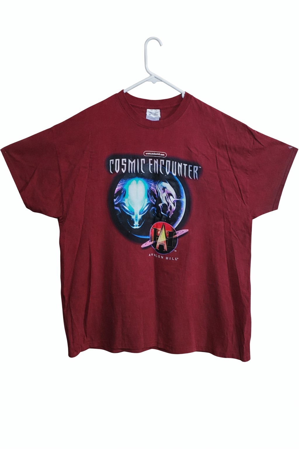 Vintage 2000 Gen Con Fair Cosmic Encounter Maroon 2 XL T-Shirt Never Worn