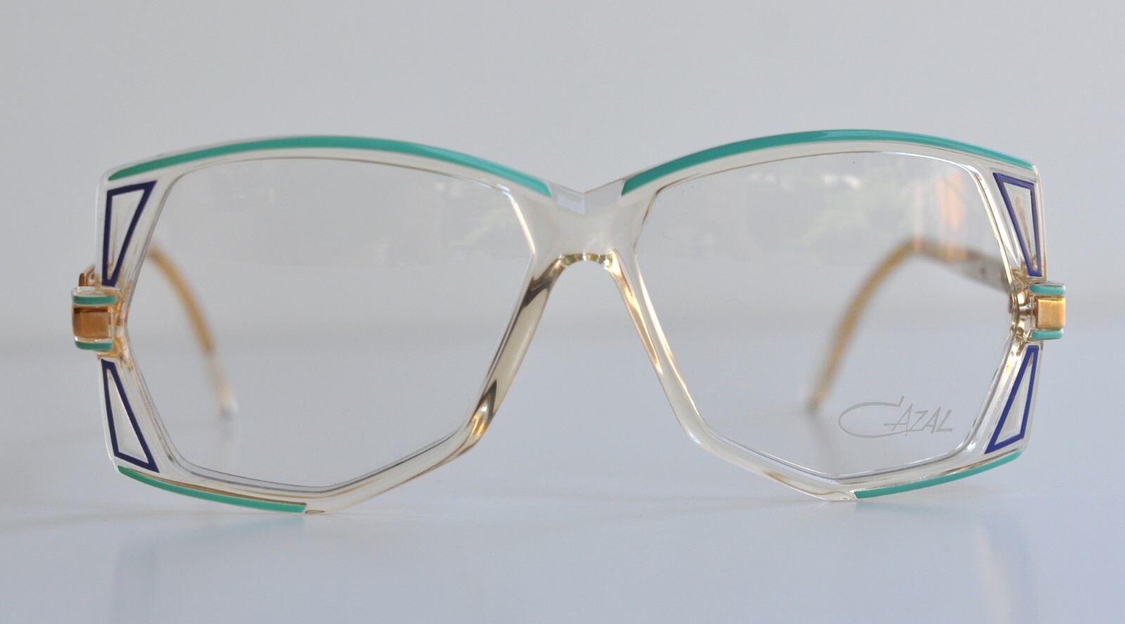 Cazal Vintage Eyeglasses – NOS – Model 172 – col. 221 – Gold & Aqua Blue