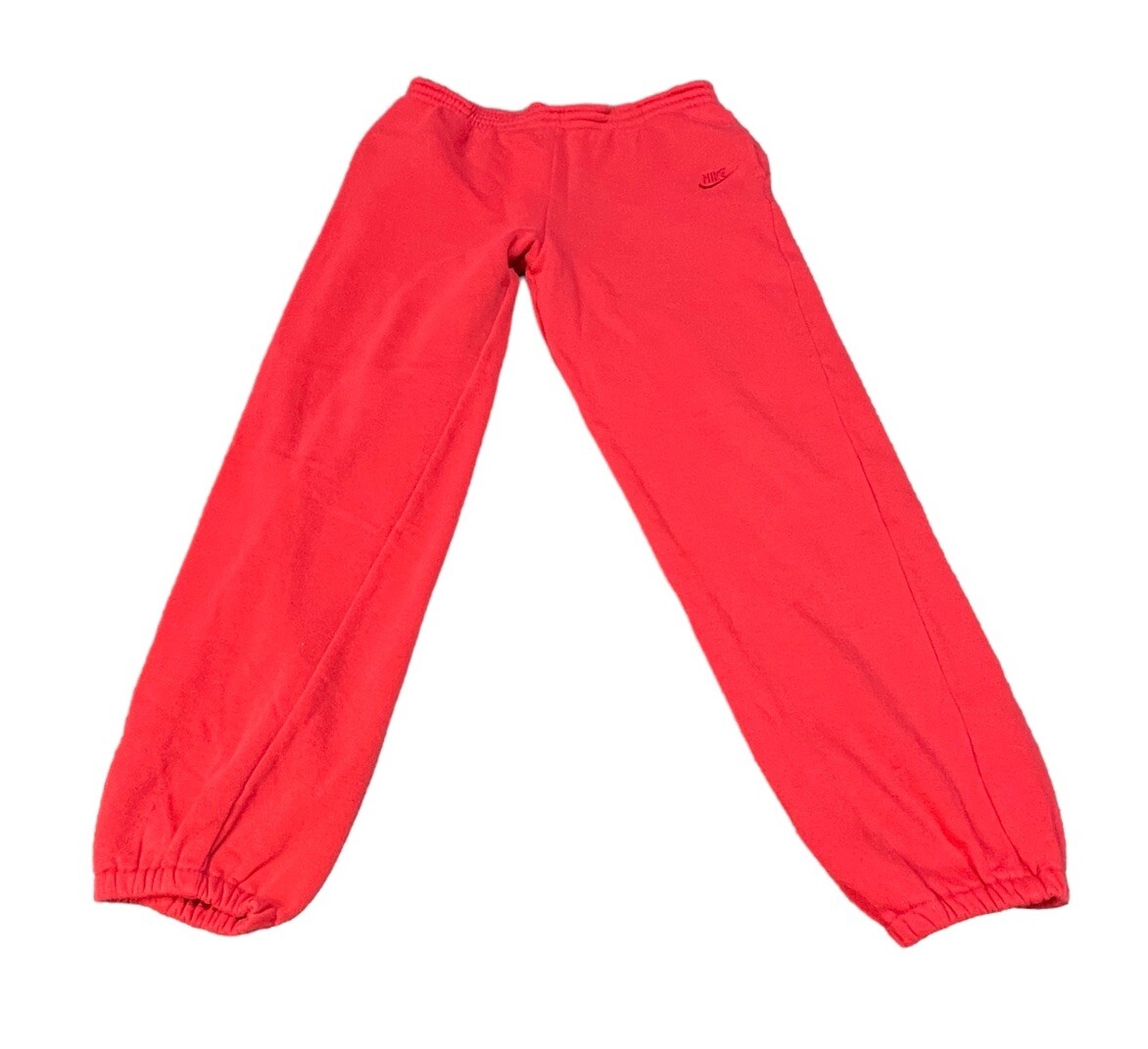 Vintage 80’s Nike KIDS Size L Unisex 14/16 Red Drawstring Sweat Pants