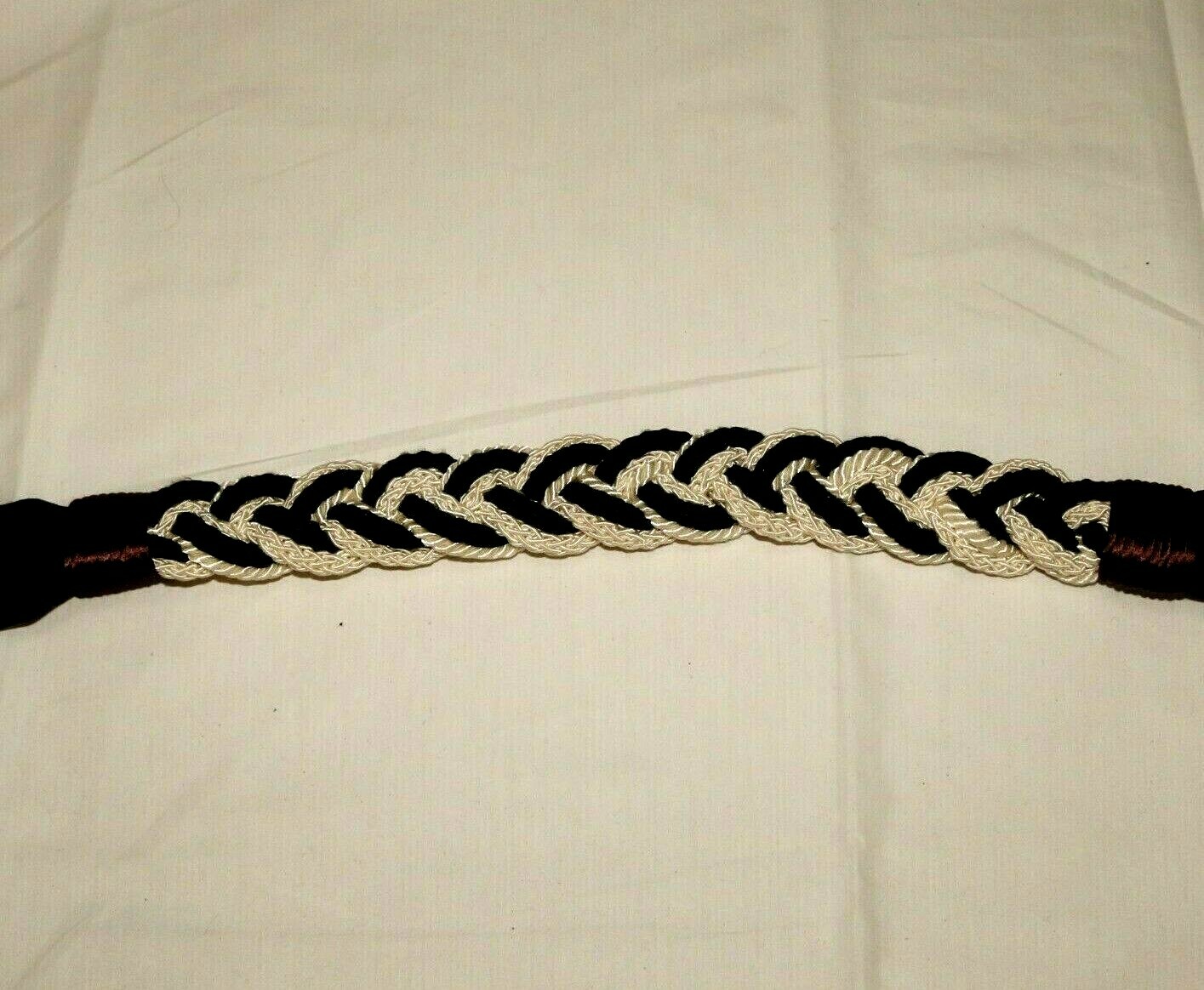 black cream Braided Cloth Carolyn Tanner VTG Adjustable Waist