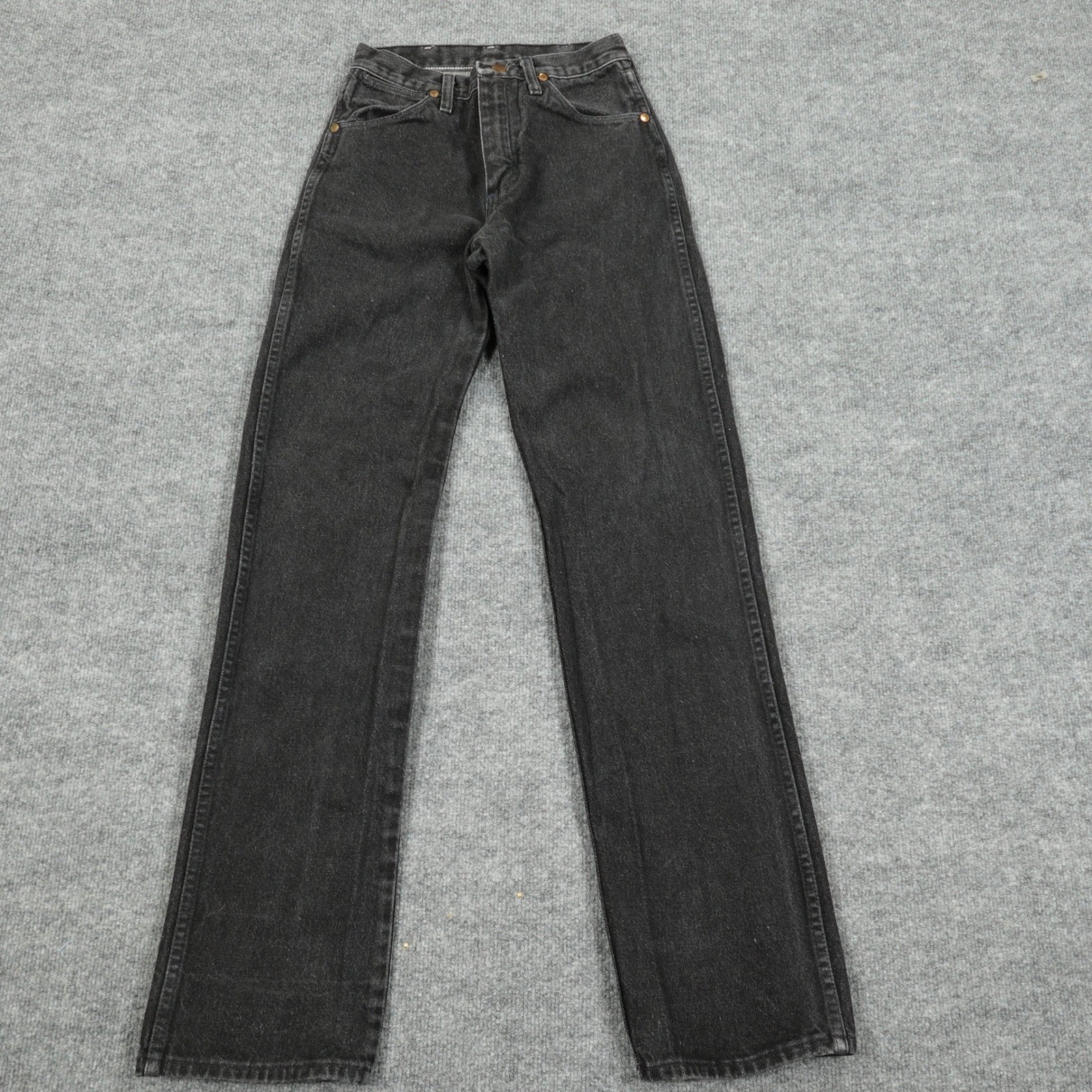 Vintage Wrangler Jeans Mens 28×34 Black 946BLKS Straight Leg Denim Made In USA