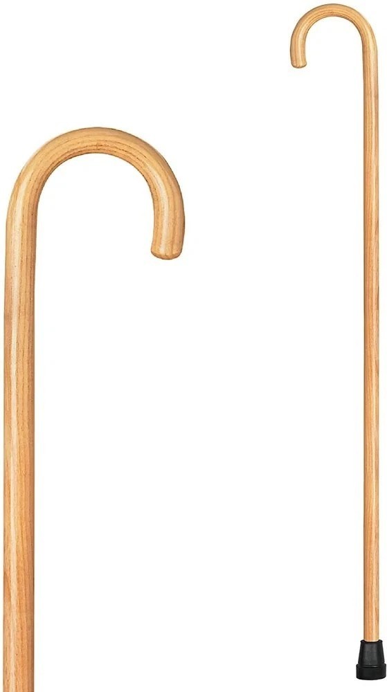 Carex Wooden Walking Cane – round Handle Wood Cane with Natural Ash Finish and R