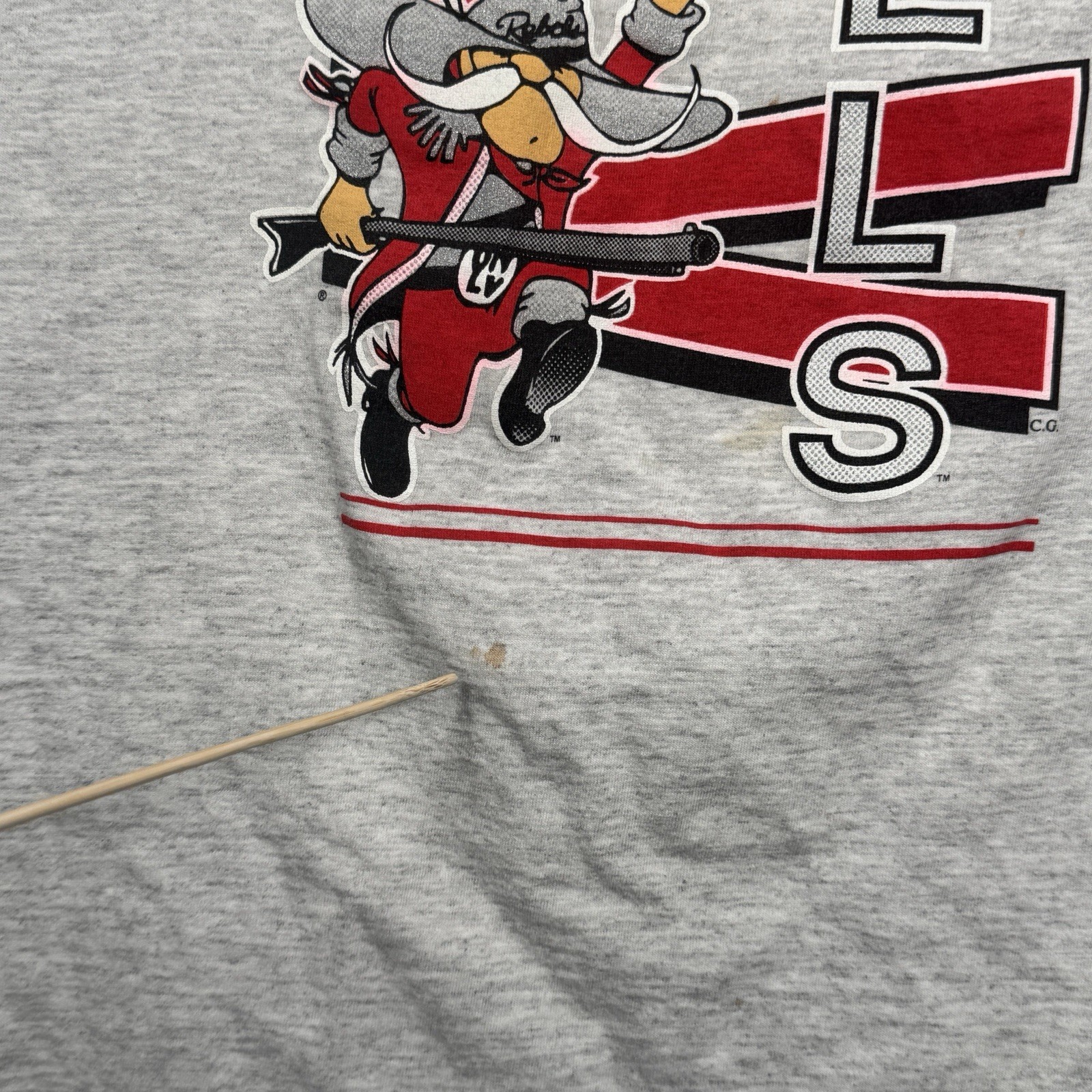 Vintage 90s UNLV Rebels NCAA Graphic T Shirt Mens Size XL 22×31 Made In USA