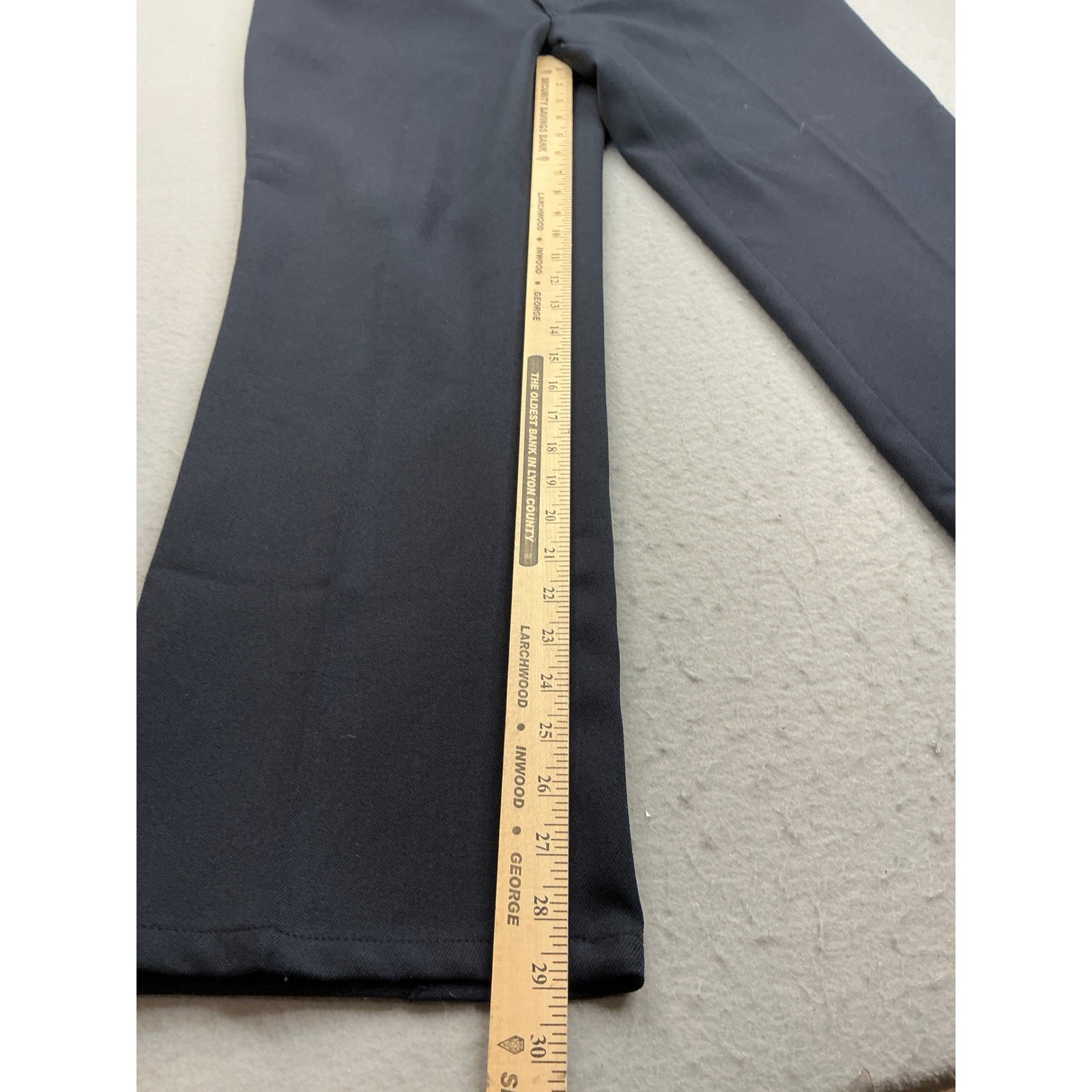 John Blair Vintage Trousers Black Wave Stitch Pockets 36M Mens Straight Leg
