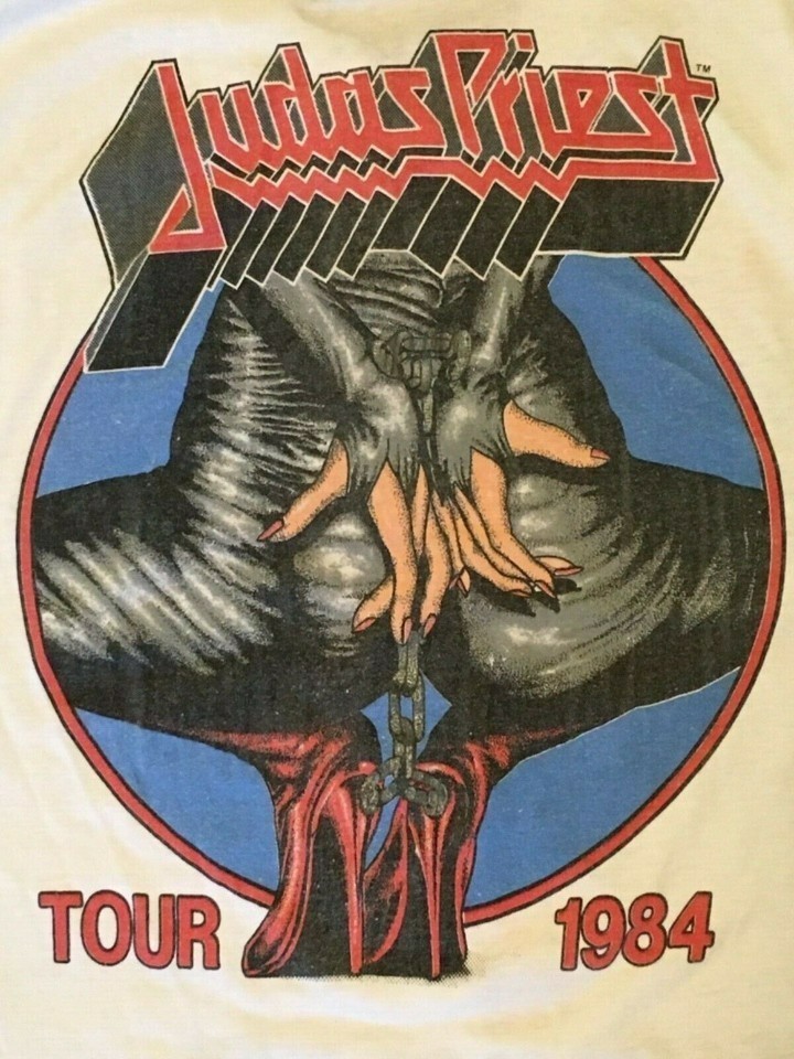 Vintage 1984 Judas Priest White Cotton Shirt All size S-345XL Gift Fans,Reprint