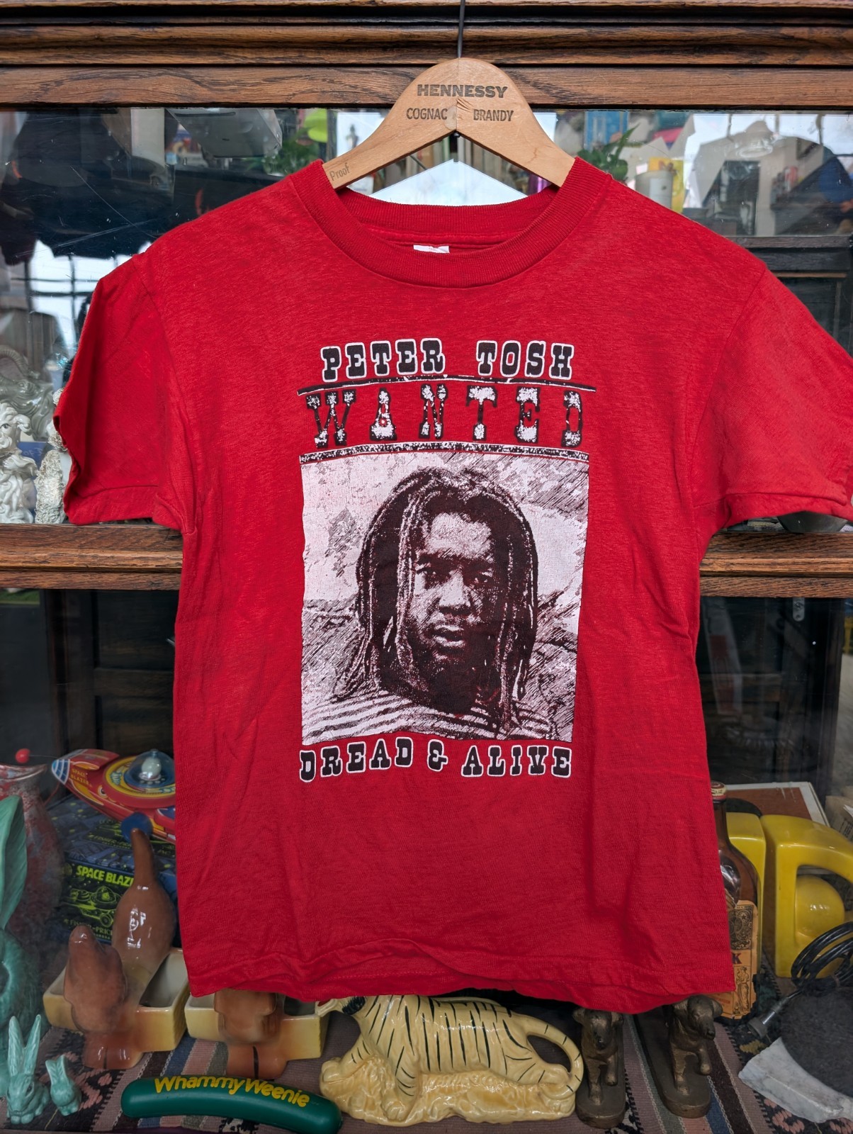 Vintage 1981 Peter Tosh Wanted Dread & Alive Tour T-shirt Size Small Deadstock