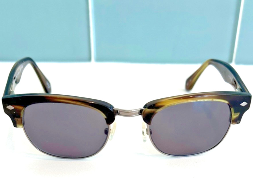 Scott Harris Europa Vintage sunglasses UV400 Full rim Brown & lime tortoise RARE