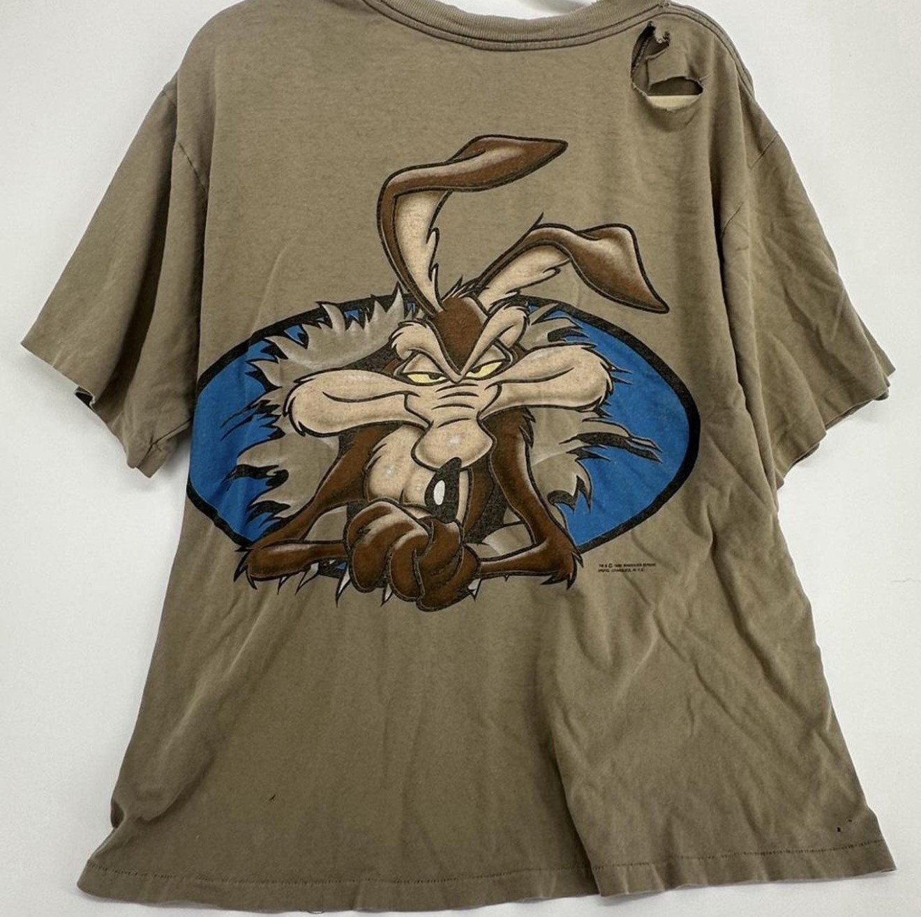 Wile E. Coyote 1990s Brown XL Graphic T-Shirt 100% Cotton