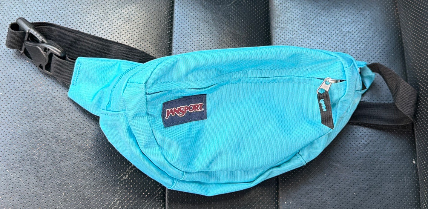 Vintage Jansport Fanny Pack Waist Bag Teal 90s Y2K
