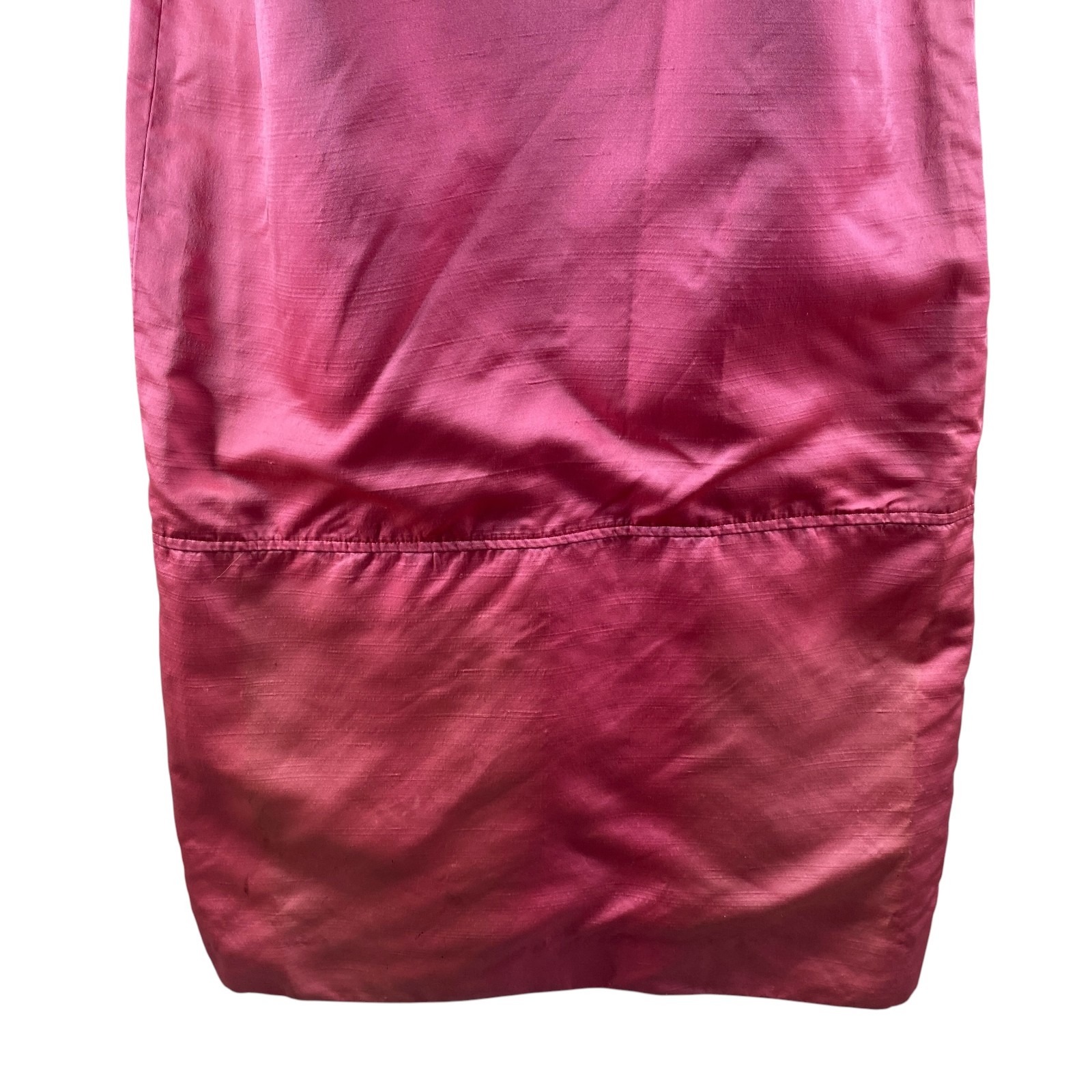 Bespoke Vintage Cocktail Dress Medium Fuchsia Pink Beaded Sequined 2-Piece Maxi