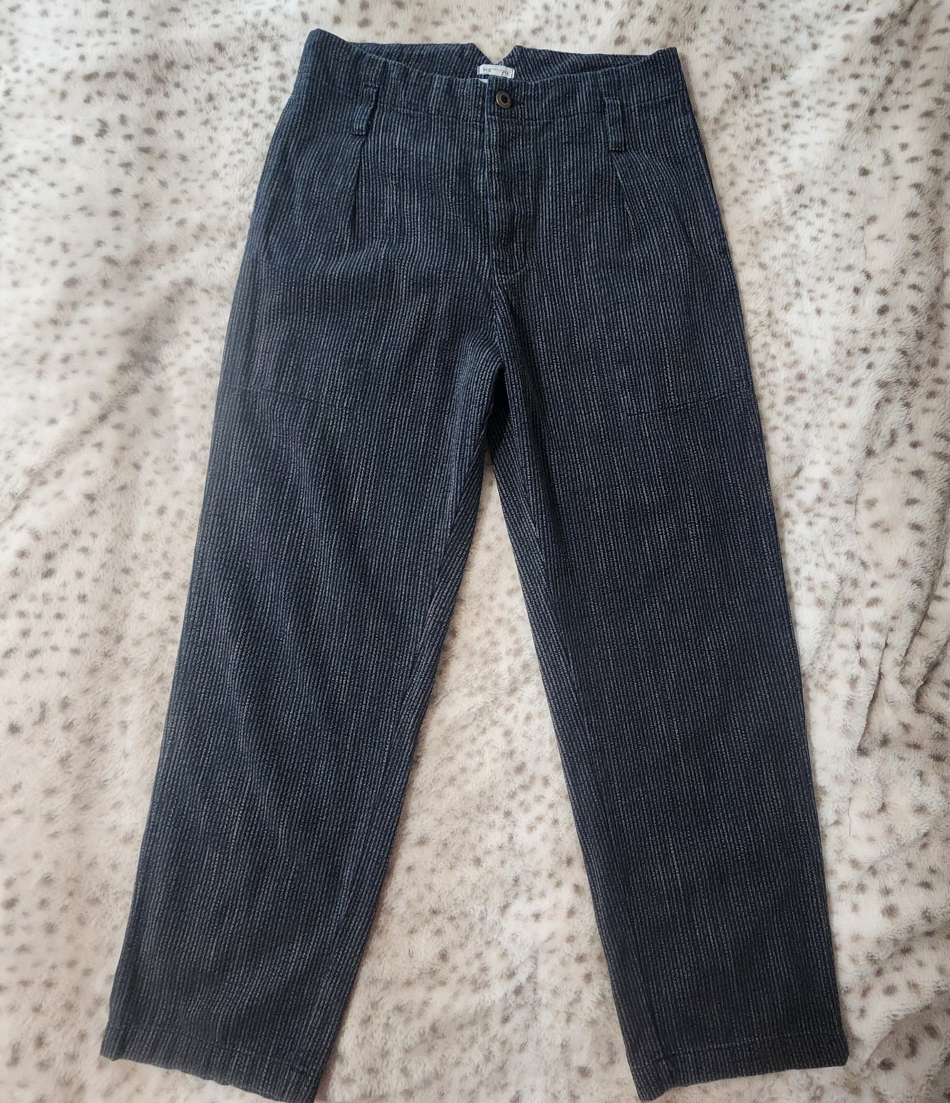 Vintage Dr Collectors Teddy Forever Blue Striped Cotton Pants Size Medium