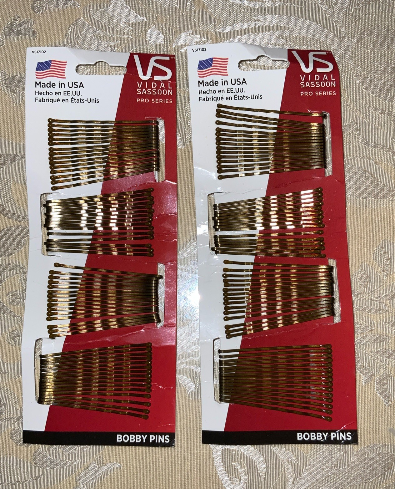 Vidal Sassoon 60 Bobby Pins X 2= 120 Pieces Total. #17102 New