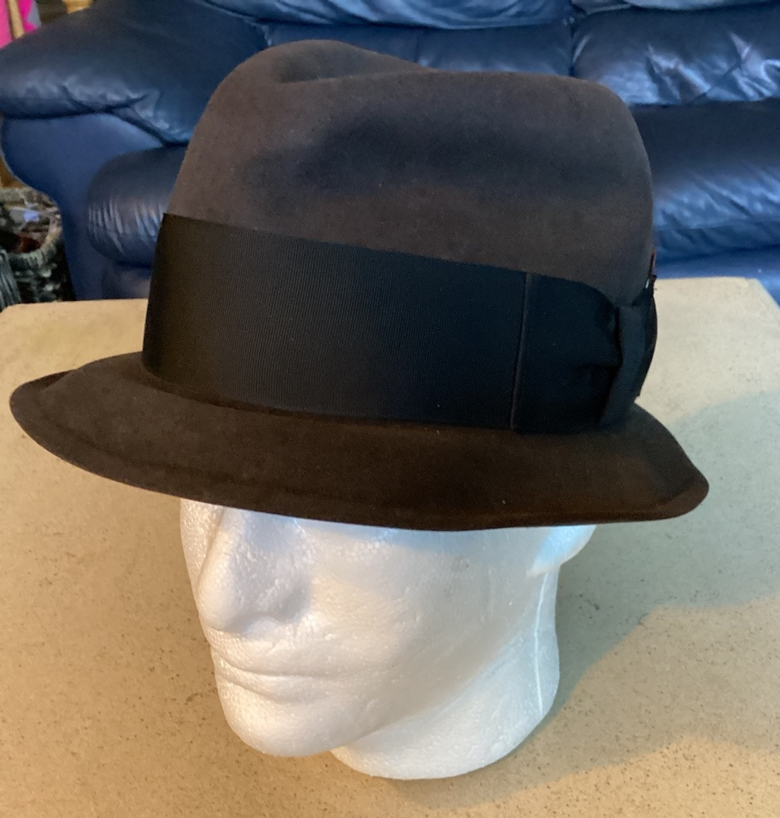 Vintage Kevin McAndrew Brown Wool Fedora Hat 7 1/4 Beautiful Gentleman’s Hat
