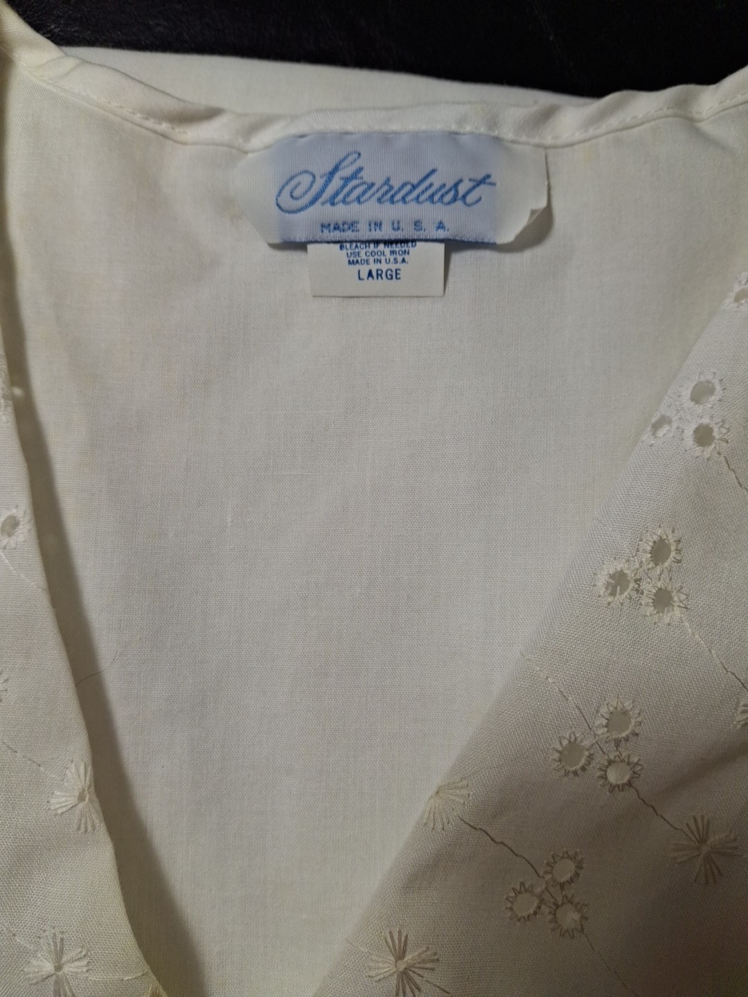 NEW VTG 60s Stardust White Lace Nightgown Large Sleepwear GrandmaCore USA