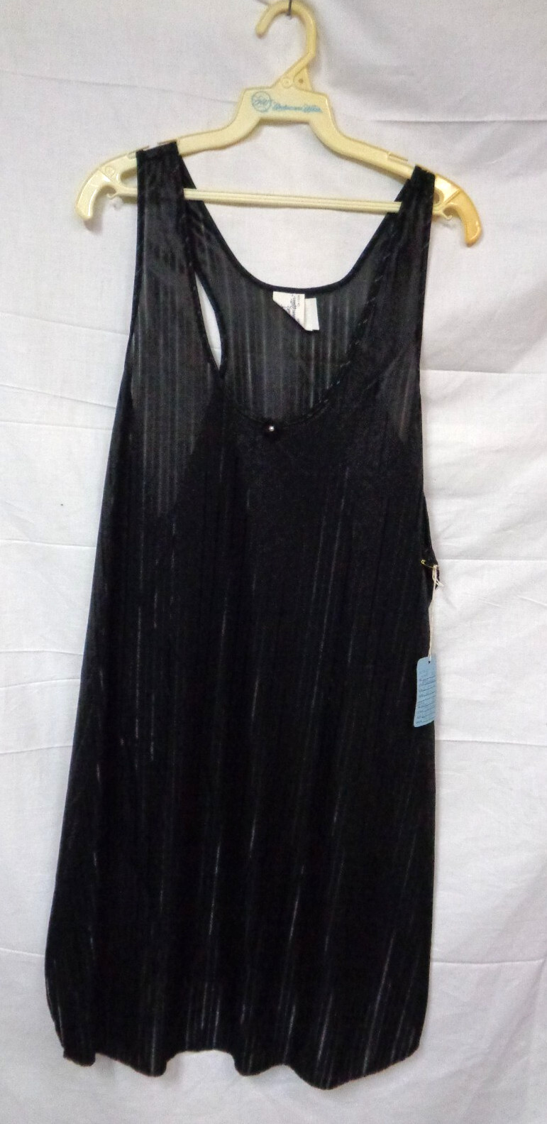 Vtg Women’s UNDERCOVER WEAR Short Nightgown 38344 Black Sheer Inspiration 1X