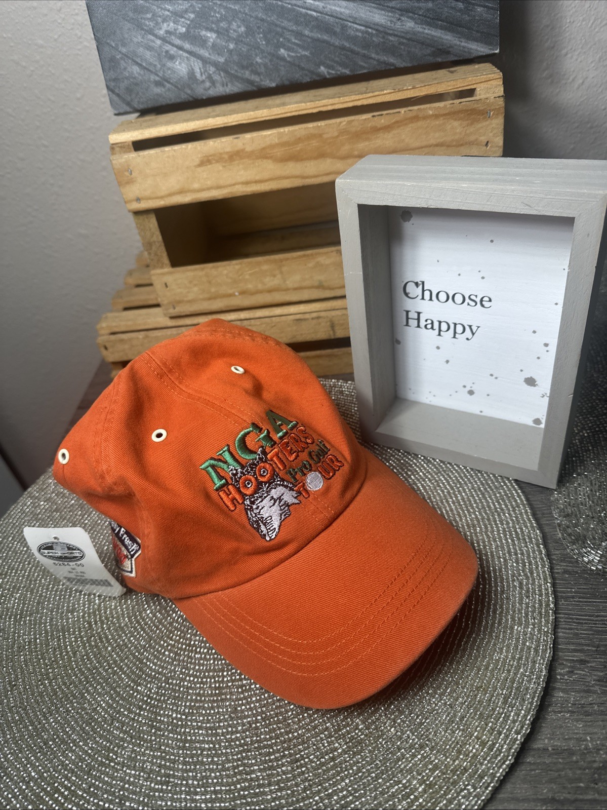 Hooters Vintage NGA PRO GOLF TOUR Multi Embroidered Logo 2004 Hat New With Tags