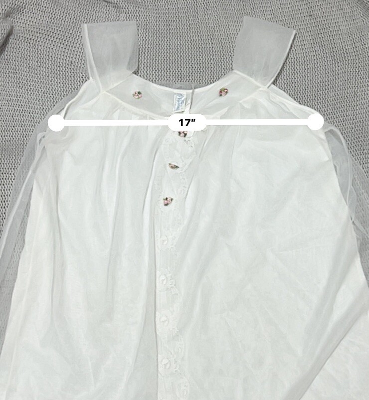 Vintage 60s Radcliffe Bridal sheer Peignoir Robe Set White