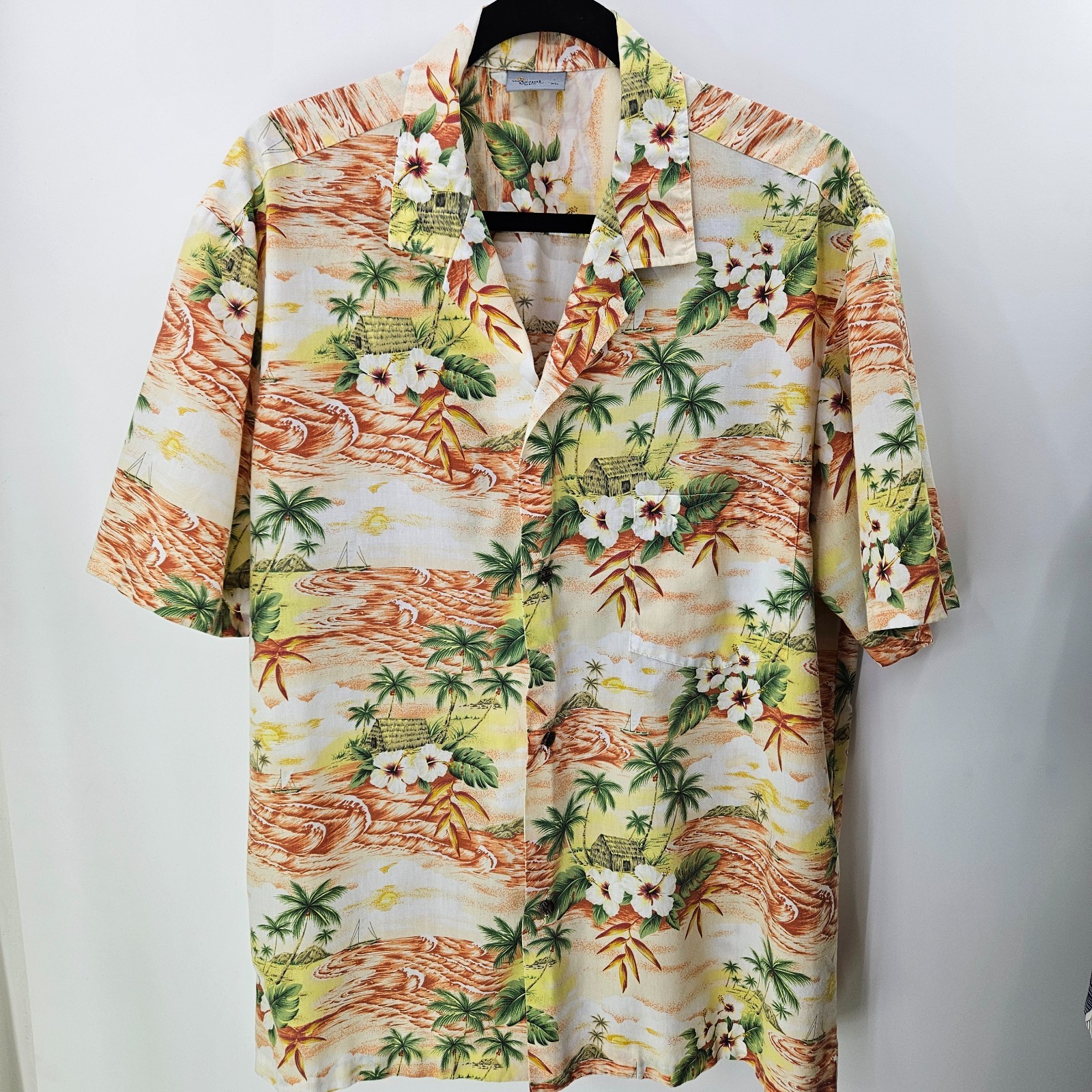 Vintage Royal Creations Mens Casual Shirt Made in Hawaii USA Polyester XL