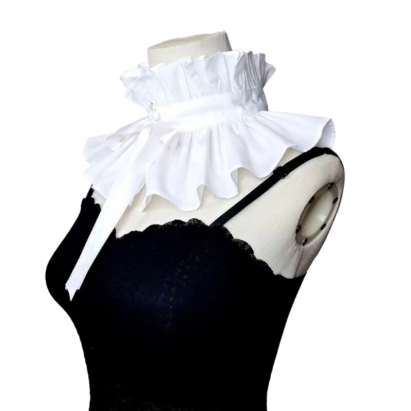 Women Ruffled Collar Decorative Spread False Collar Lapel Collar Colonial Choker