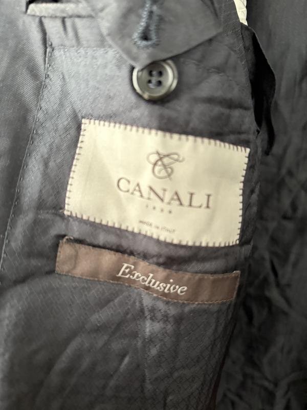Men Canali Blazer Black Wool 38 / M / 46
