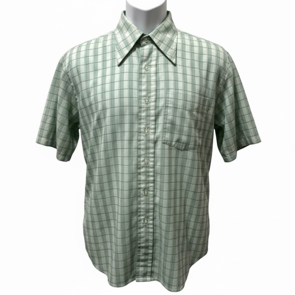 VTG 70s Now Breed By Campus Tapered S/S Button Up Shirt Men’s Sz L 16-16 1/2