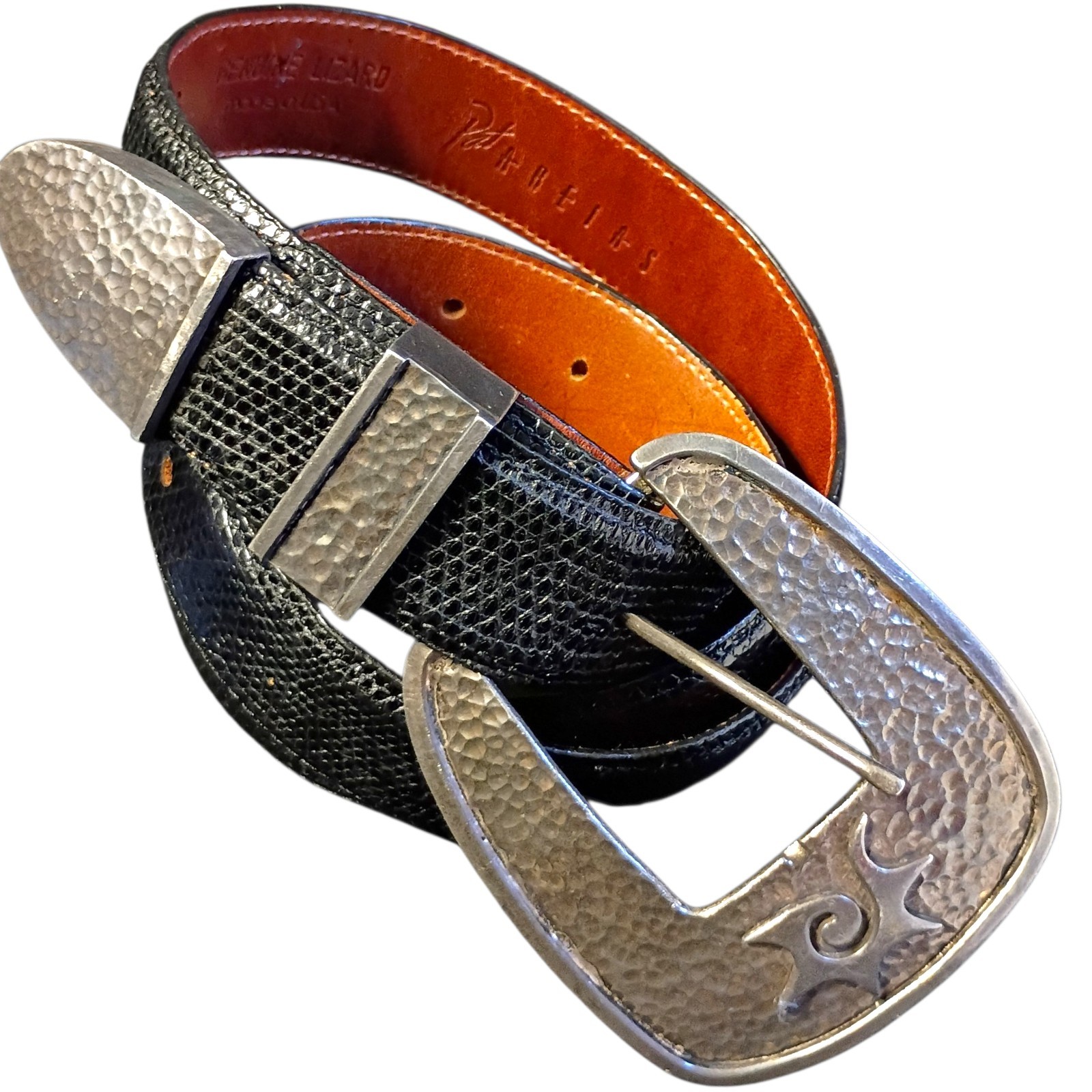 Pat Areias hand-hammered X-Large Sterling Silver Belt Buckle 38