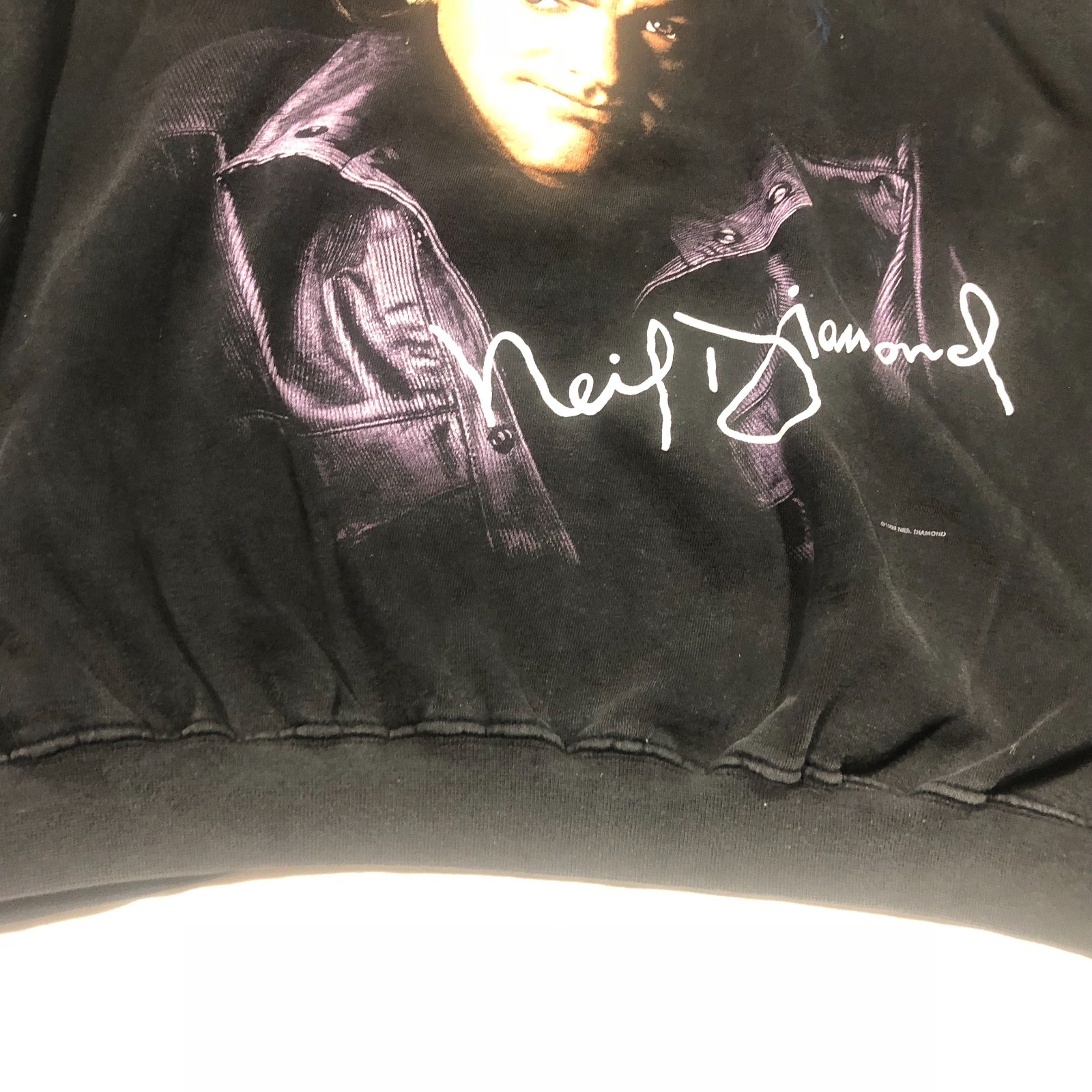 Vintage1993 Tour Champ Neil Diamond Concert Tour Black Crewneck Sweatshirt Large