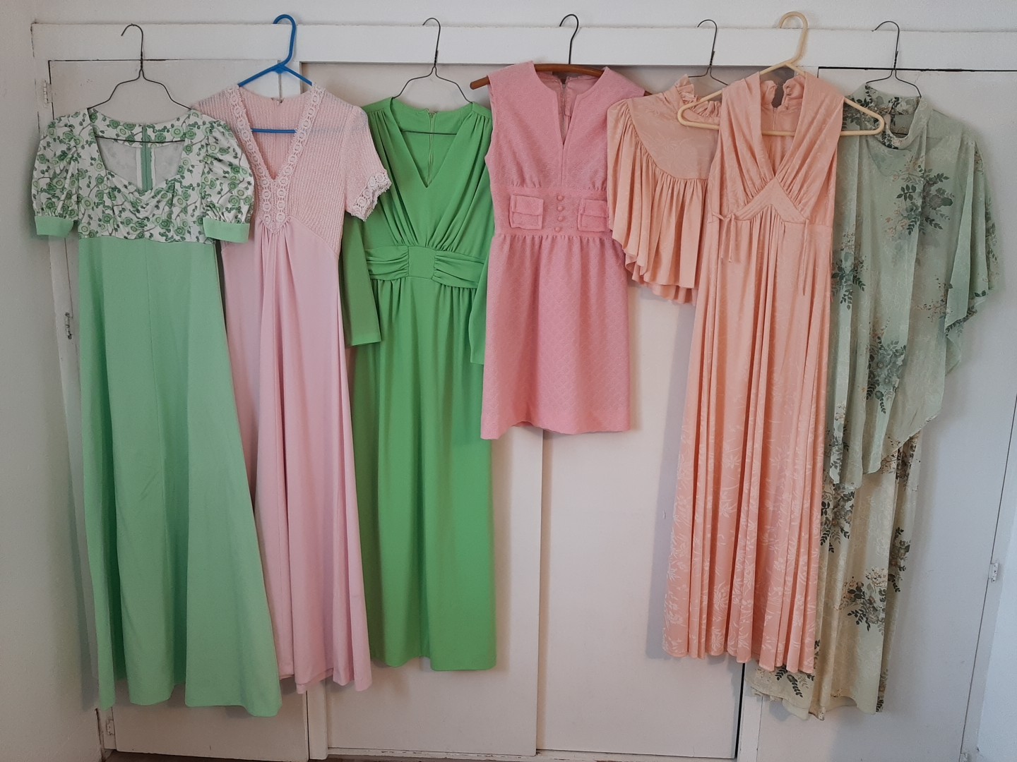 LOT OF 6 VINTAGE Maxi DRESSES 60s70s80s COCKTAIL FORMAL PARTY