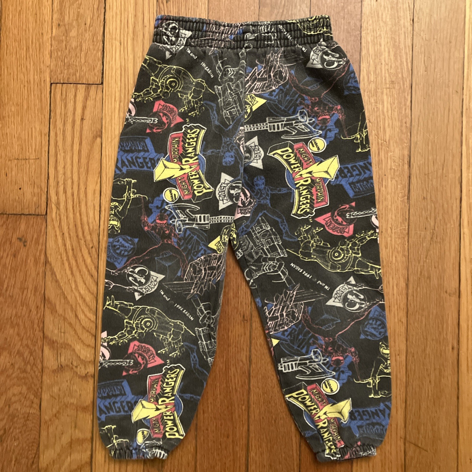 Vintage Power Rangers Pajama Pants Spin Offs Boys Toddler Sz 2 All Over Print