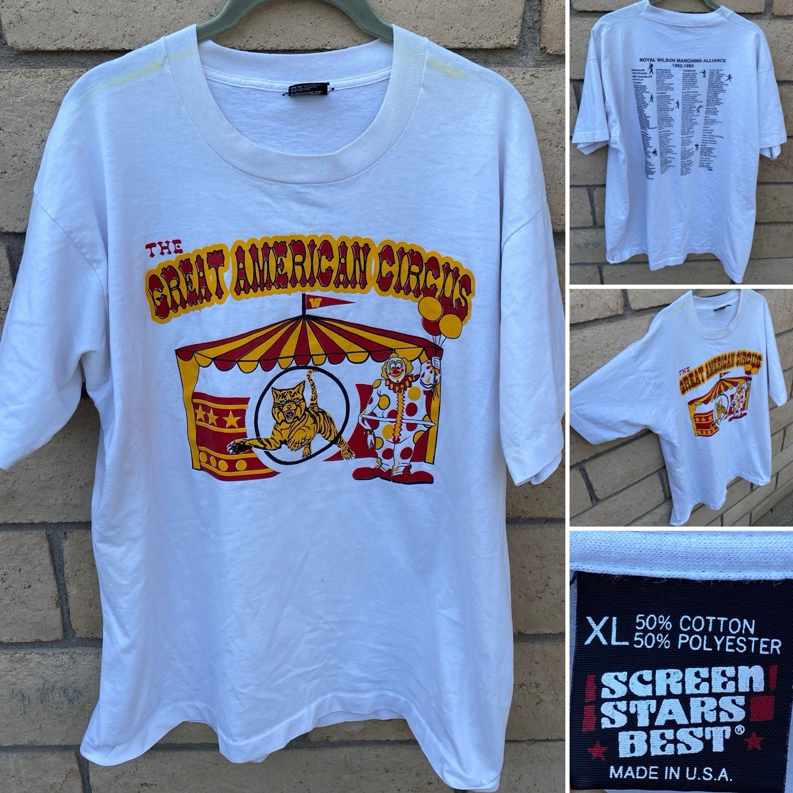 The Great American Circus Royal Wilson Marching Alliance T Shirt 90s XL Vintage