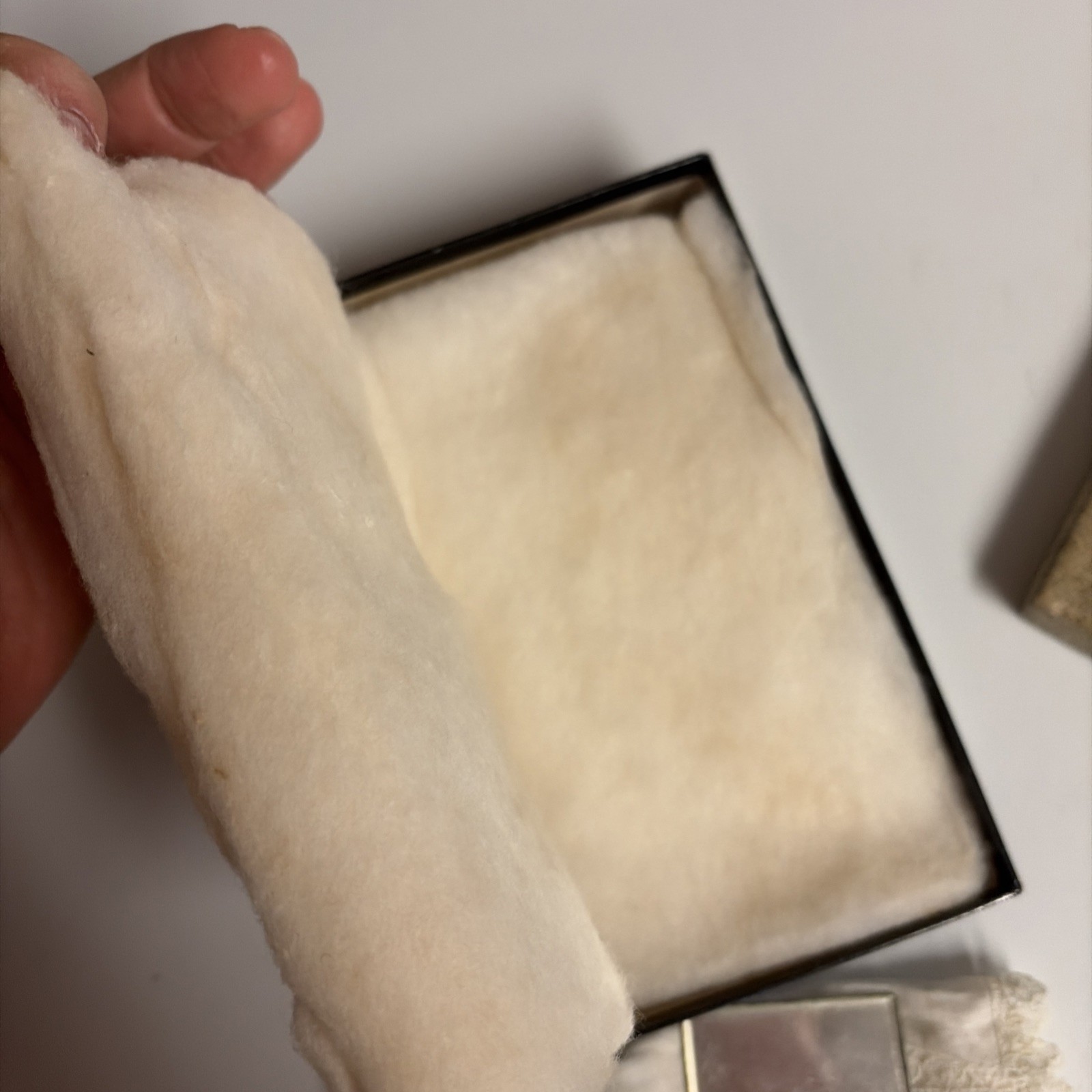 Vintage Whiting & Davis Co. Mesh Gold 5in X 5in Makeup Bag Chain + Box