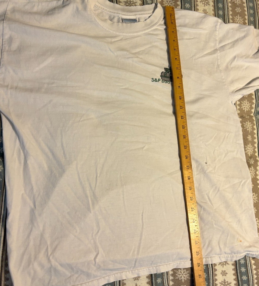 Vintage 1999 AIM Funds AMVESCAP Invesco S&P 500 Wall Street Finance T Shirt XL