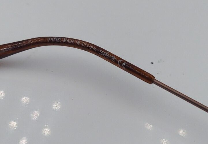 Vintage Silhouette M6315 Bronze Oval Half-Rim Sunglasses Austria FRAMES ONLY