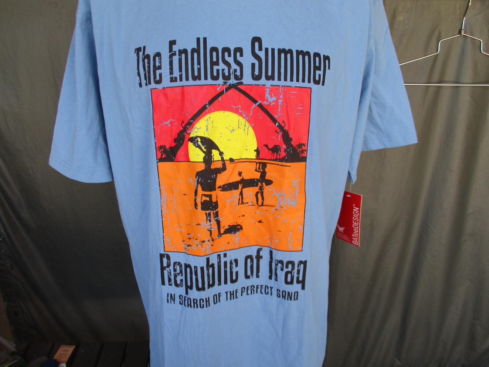 Vtg The ENDLESS SUMMER, PERFECT SAND, IRAQ t Shirt, NWT XXL, PX In Theater Store