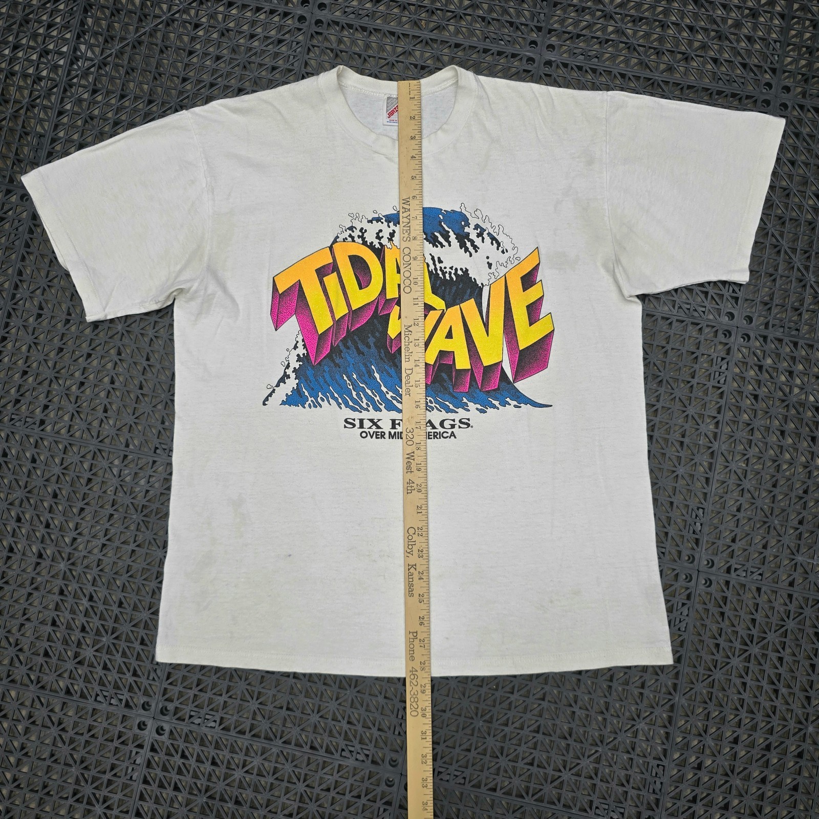 Vintage 90s Six Flags Over Mid America Shirt Tidal Wave Ride XL St Louis MO
