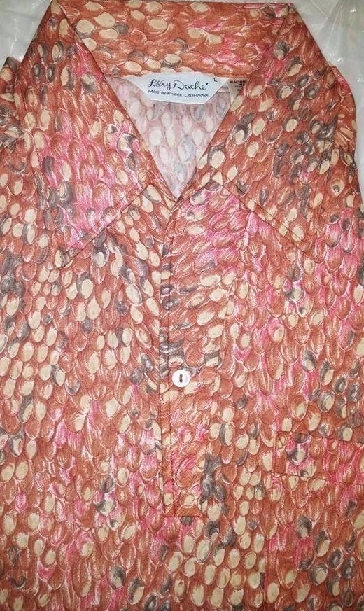 Vtg Mens DeadStock Abstract Mod Retro 70s Disco GoGo Hippie Shirt S/S Large L