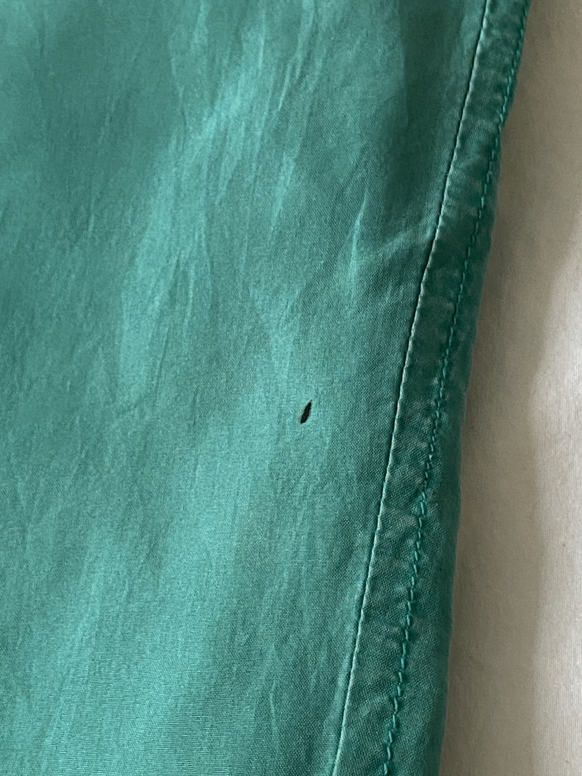 Vintage Silk Turquoise Green Windbreaker Pants from Goodbye Folk CDMX