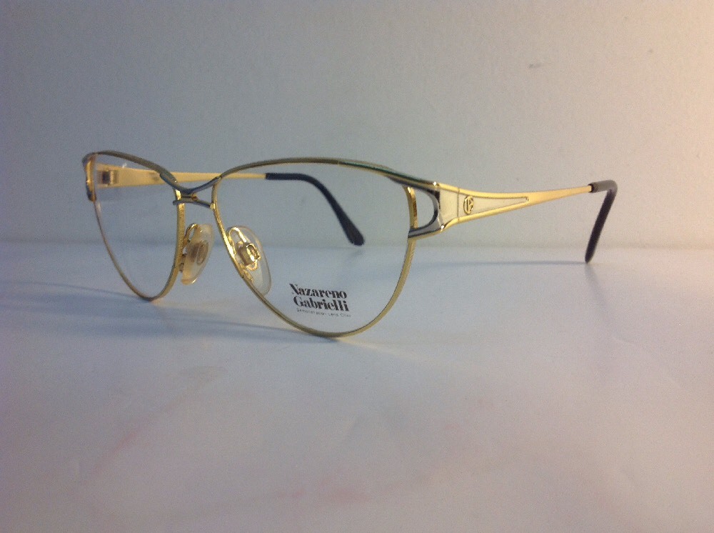 Nazareno Gabrielli Women’s Gold Silver Vintage Bright Eyeglasses