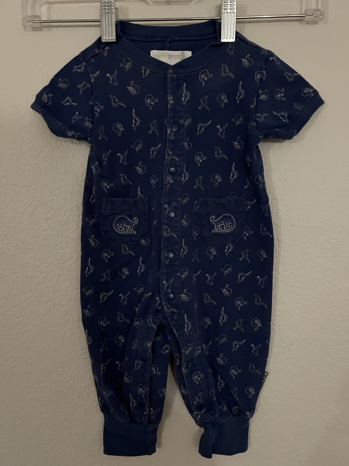Vintage Gymboree Romper Size NEWBORN 3-6 M Short Sleeved – Dinosaur Themed