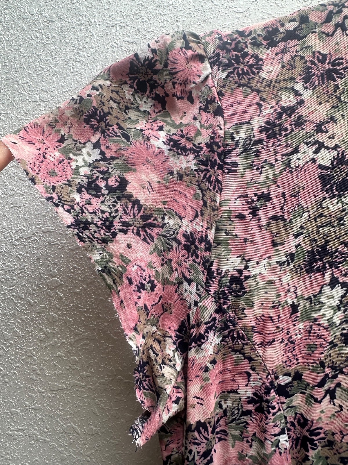 E.D. Michaels Vintage Pink and Blue Floral Dress with Pockets