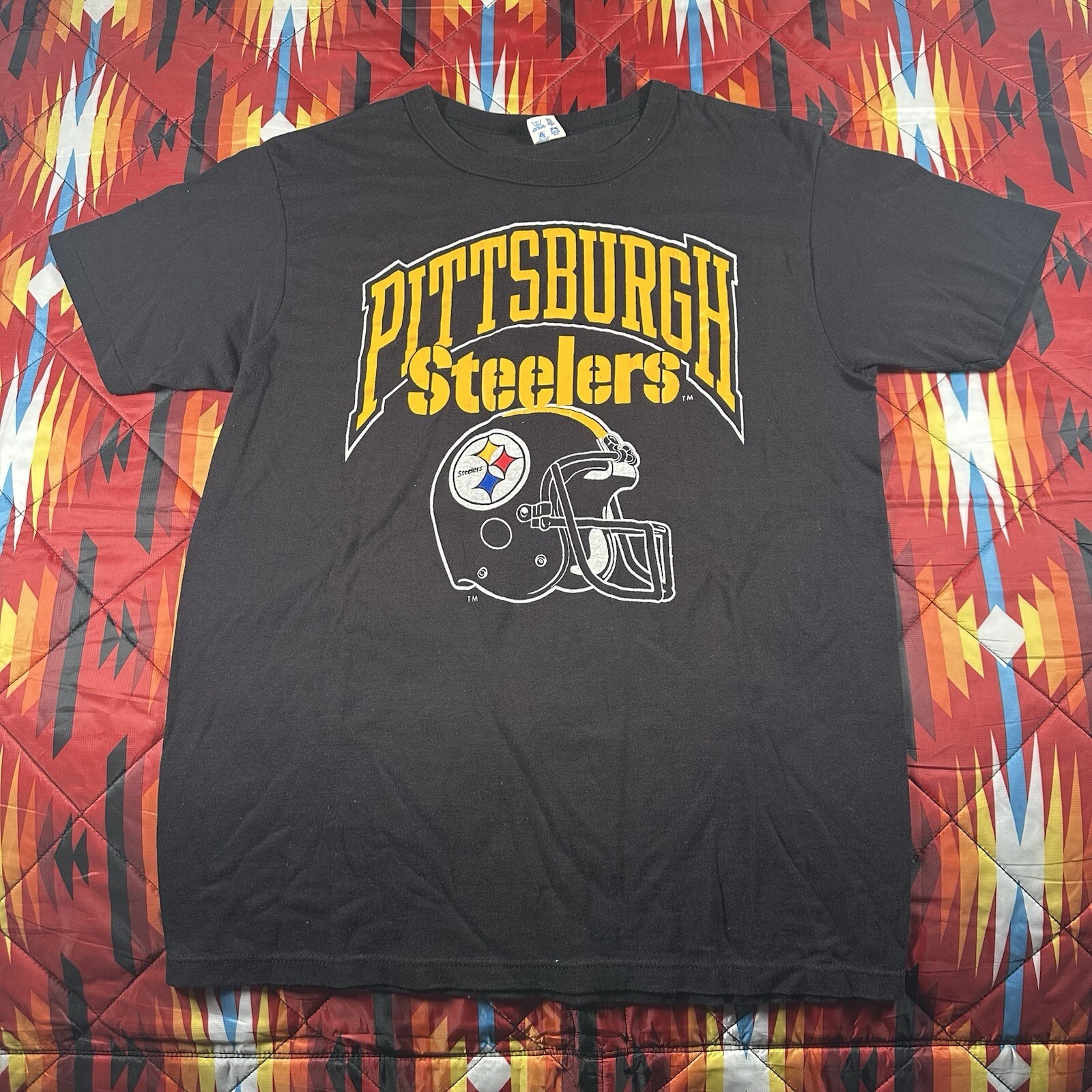 Vintage 90s Champion Pittsburgh Steelers NFL Pro Line T-Shirt Mens L Spell Out