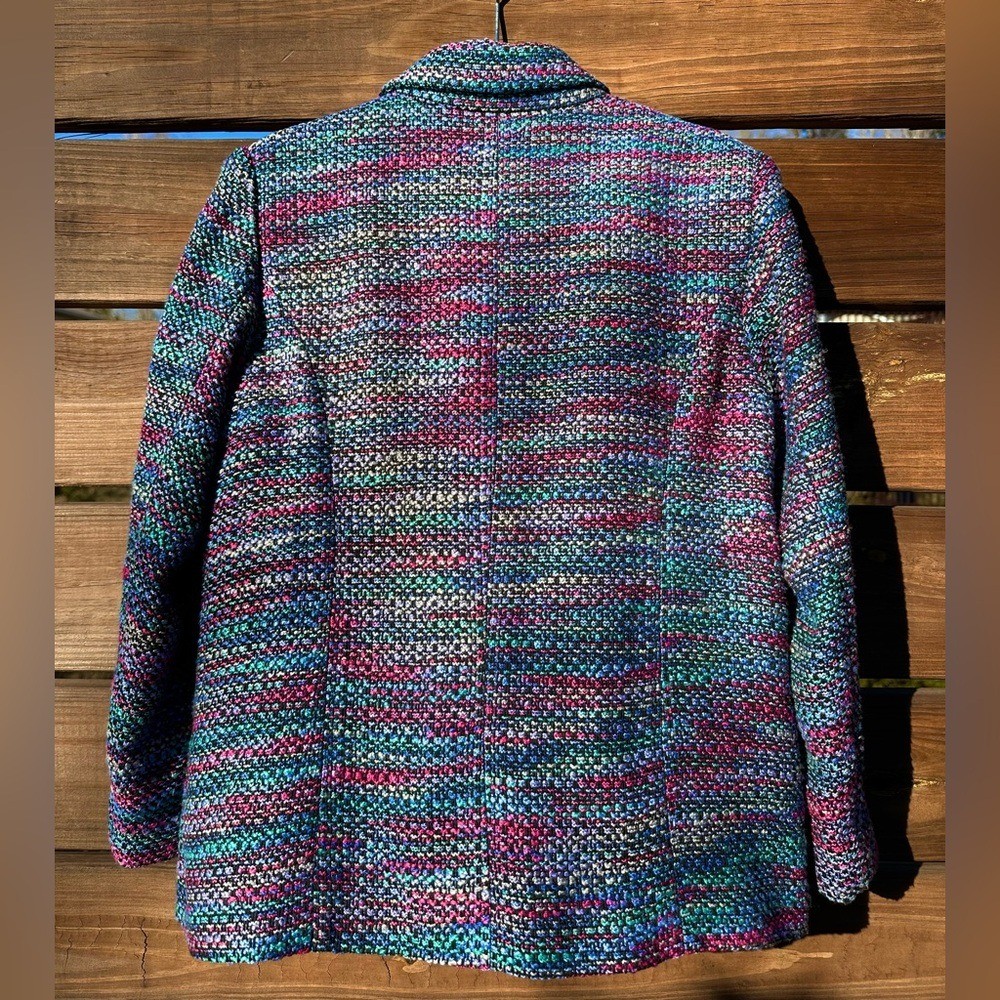 Vintage Appleseed’s Multicolor Women’s Button Up Tweed Blazer Jacket