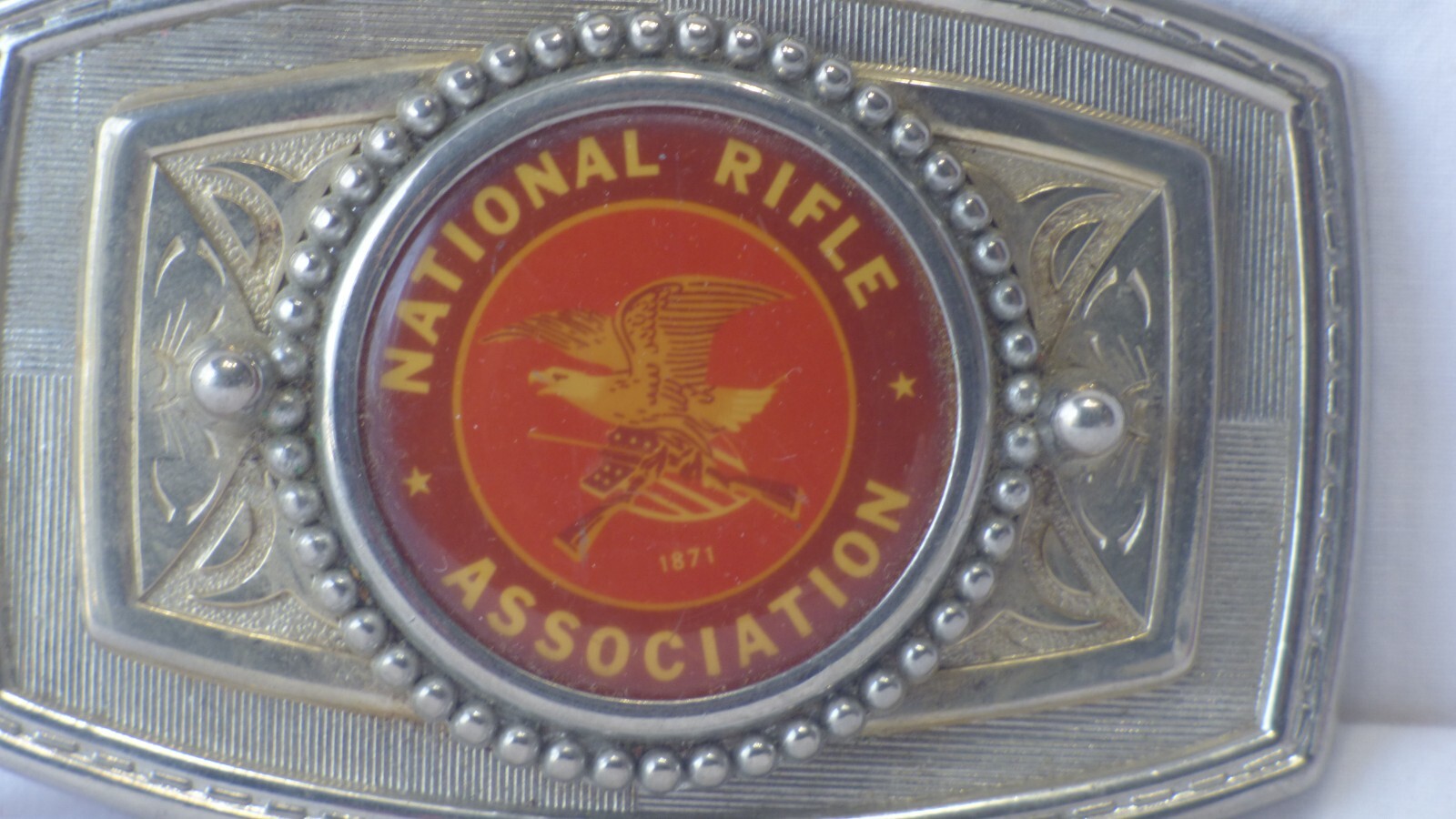 Nice NATIONAL RIFLE ASSOCIATION Belt Buckle in very nice cond. 3 1/2″ x 2 1/2″