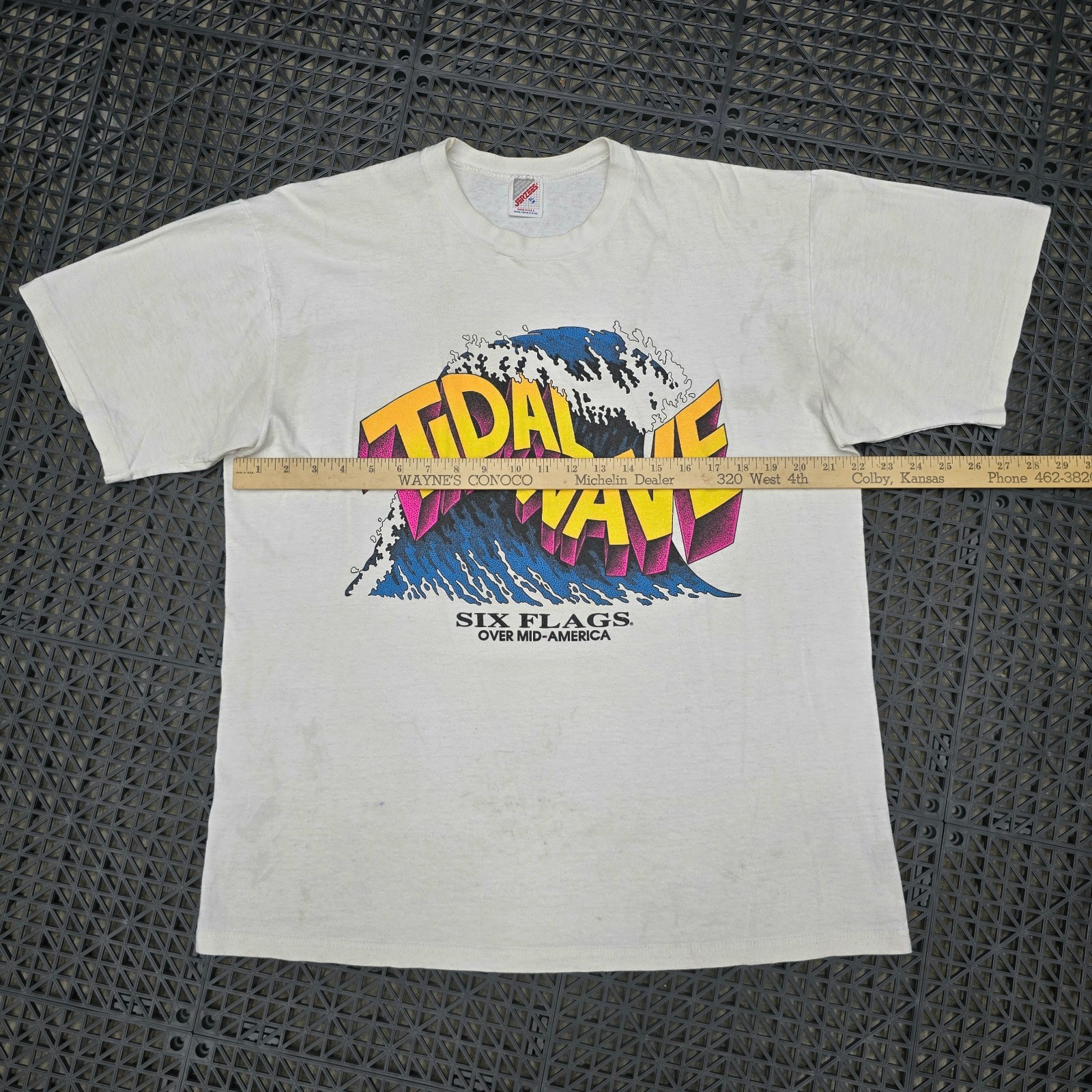 Vintage 90s Six Flags Over Mid America Shirt Tidal Wave Ride XL St Louis MO