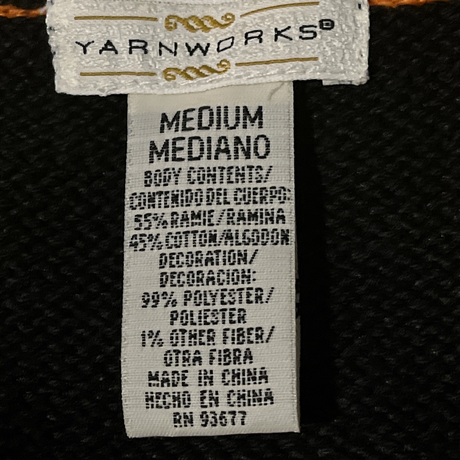 Vintage Yarn Works Happy Haunting Halloween knit vest Pumpkin Teddy Bear M