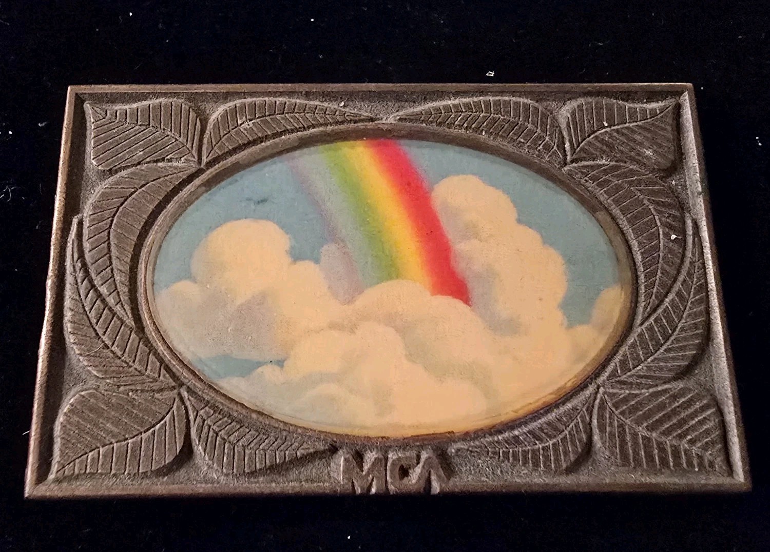 JIMM WATSON 1975 LEGENDARY BUCKLES MCA RECORDS RAINBOW IN THE CLOUDS BELT BUCKLE