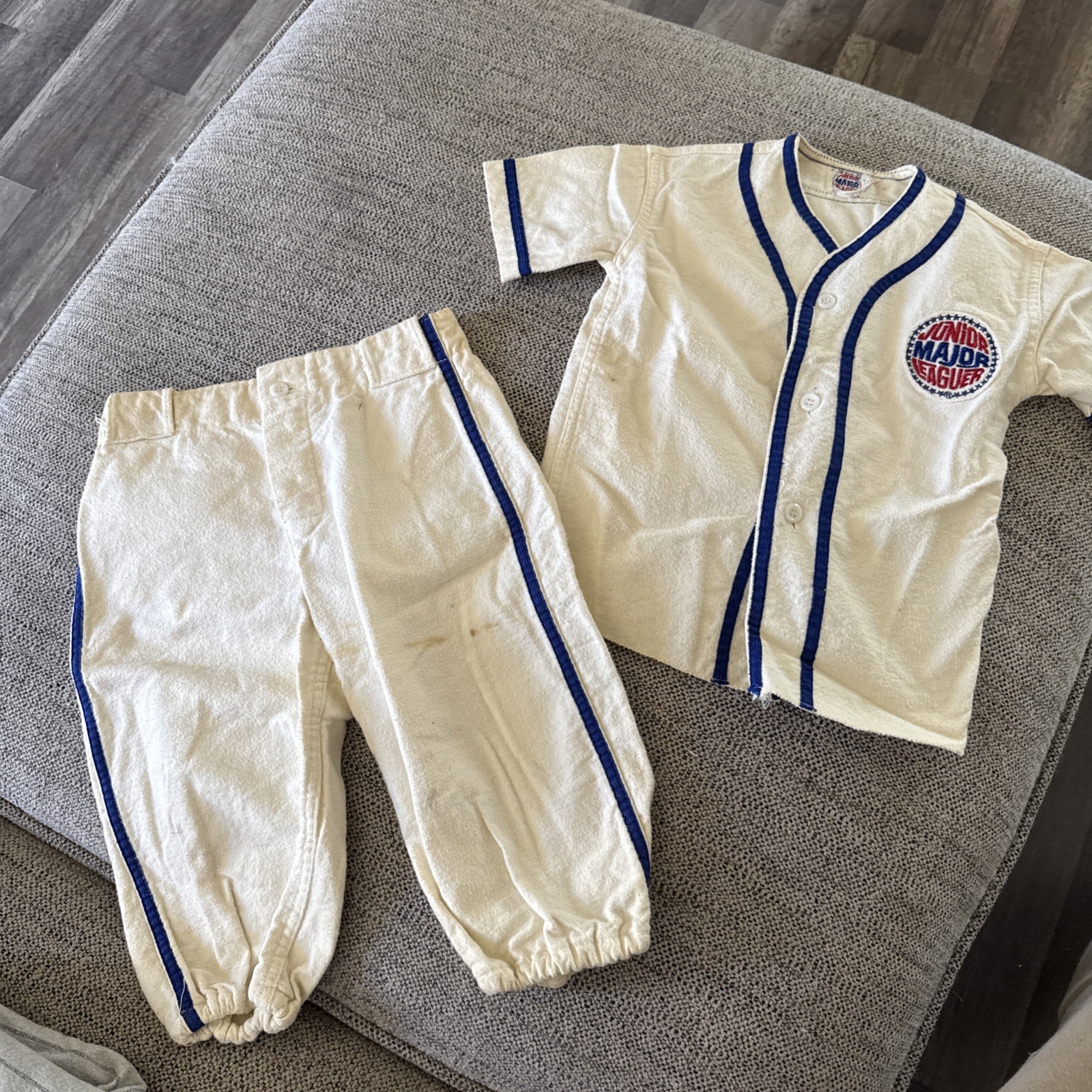 Vintage Circa 1920s Wool Kids Baseball Uniform Junior Major Leaguer *Read Desc*