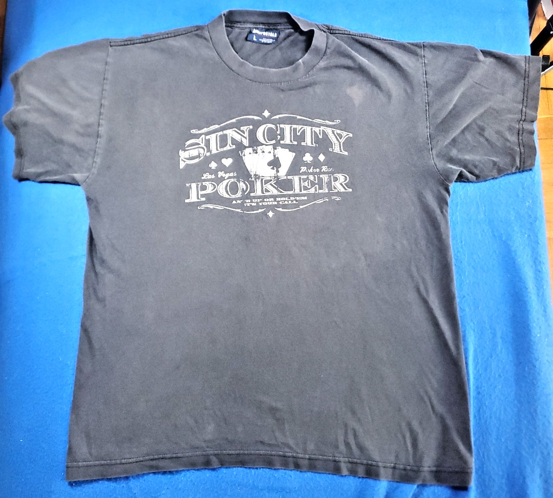 Vintage Aeropostale Sin City Las Vegas POKER T-Shirt Men’s Size Large